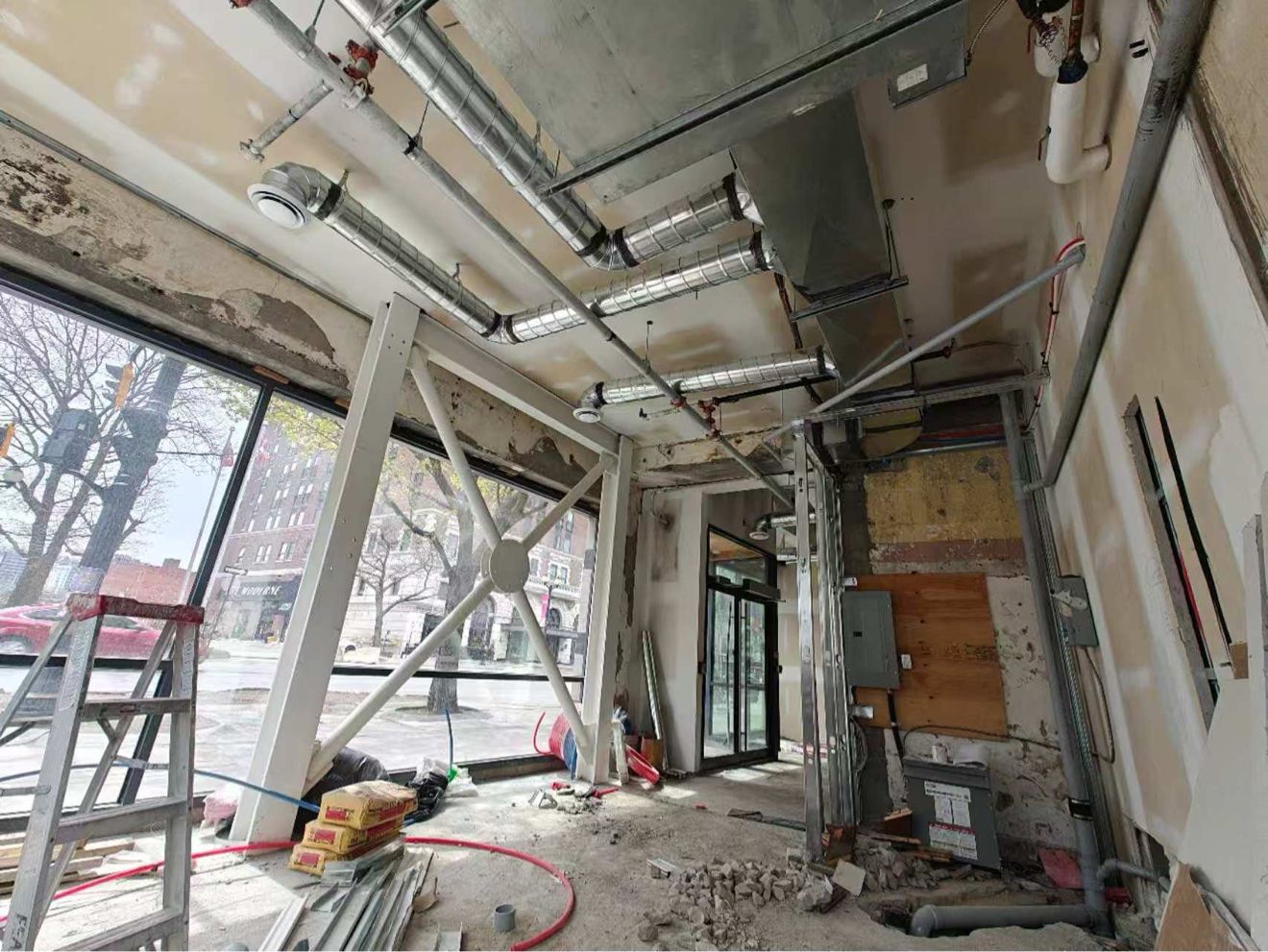 Daigyo Café interior during construction