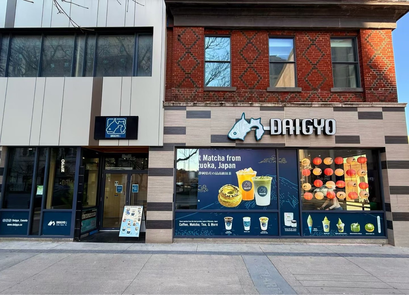 Finished Daigyo Café storefront in Hamilton
